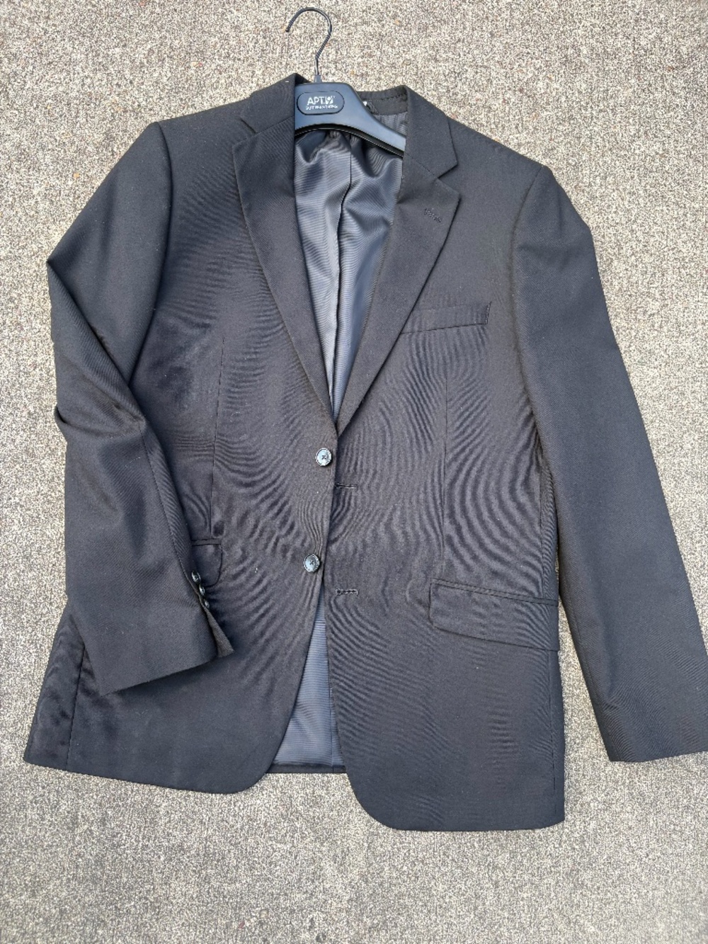 Apt 9 Mens 40R Black Suit Jacket Blazer Two Button Notch Lapel Fully Lined